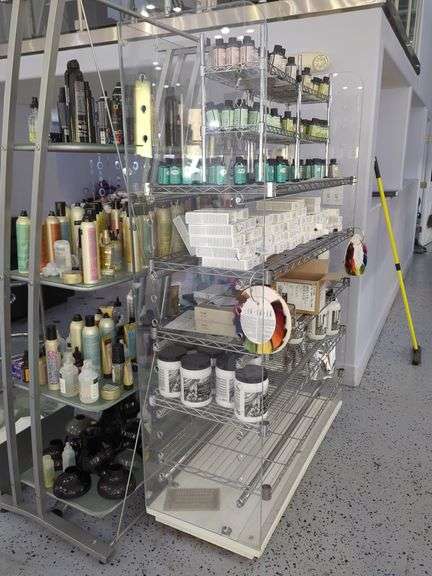 Salon Rolling Shelf With Plexiglass Sides, Thursday Pick Up ONLY