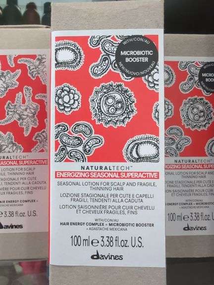 Davines Naturaltech Energizing Seasonal Superactive Hair Loss Treatment, Qty 3