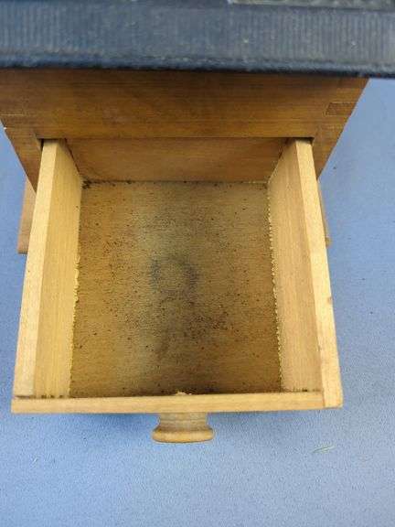 Collectible Wooden Coffee Grinder with Drawer