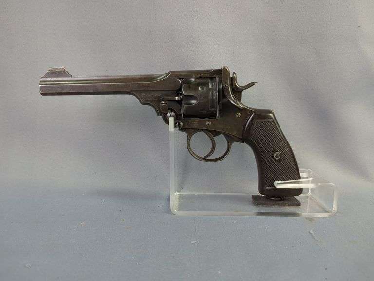 Webley MK VI .455 Webley Top Break 6-Shot Revolver SN# 348180, Dated 1918, Cleaning Rod, In Leather Holster