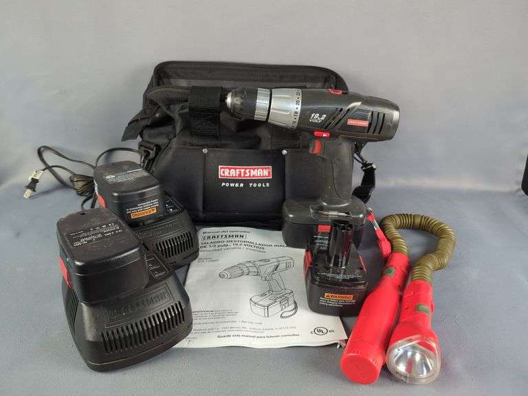 Craftsman 19.2V Cordless Drill Driver Combo Kit with Bag and Accessories