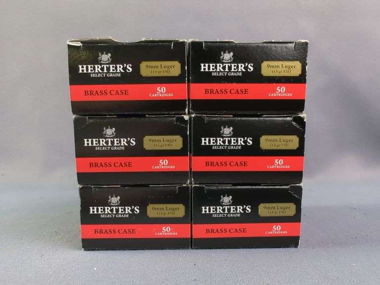 Herter's Brass Case 9mm Luger Ammo, Approx 300 Rds, Local Pickup Only