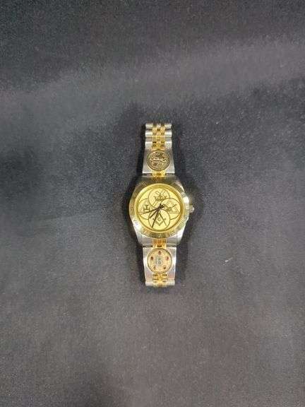 Men's Masonic Wrist Watch With Stainless Steel Band
