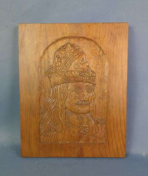 Vlad the Impaler Carved Wood Plaque