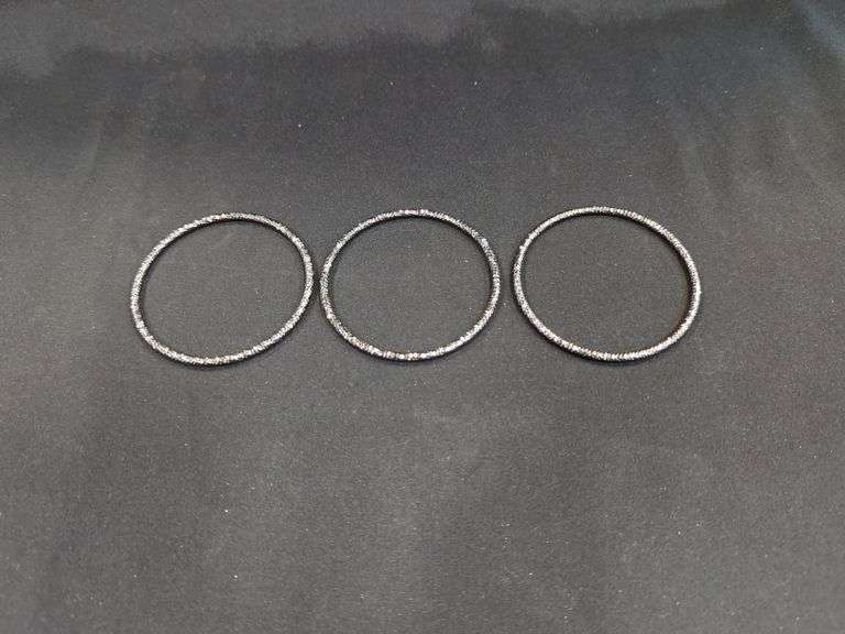Ladies Rhinestone and Silver Toned Bracelets QTY 8