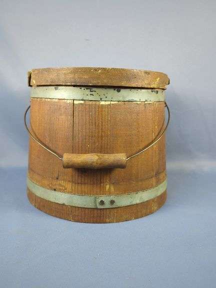 Wooden Cheese Bucket with Lid and Handle