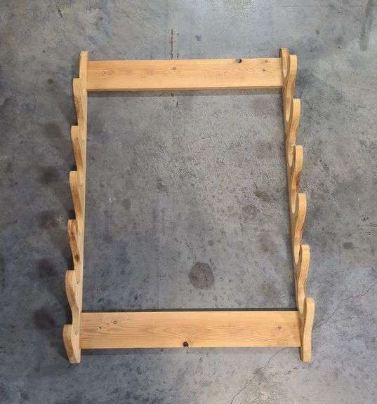 Wall Hanging Gun Racks, Some Hold 4 Long Arms And Some Hold 6 Long Arms, Total Qty 12, One Rack Has Broken Piece