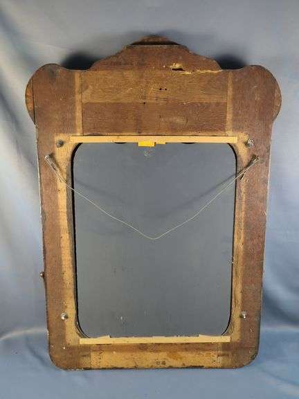 Ornate Hand Carved Hall Mirror With Coat Hooks