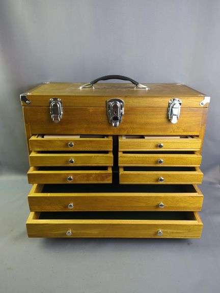 Winsor Design Eight Drawer Tool Chest No. 94538, Felt Lined Drawers, Drop Down Front, Includes Keys