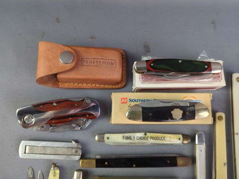 Pocket Knife Assortment, Brands Include Southern States, Old Timer, Kahar, Schrade, Camilus, And More, Total Qty 30