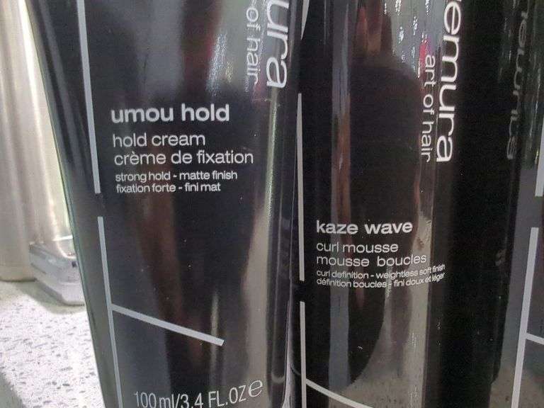 Shu Uemura Art of Hair Styling Products Including Curl Mousse, Wata Wave Dry Finishing Spray And Essence Absolue Overnight Serum, Qty 6