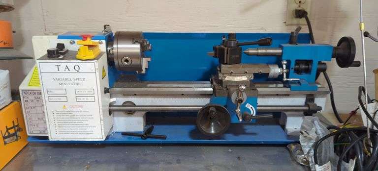 TAQ Variable Speed Mini Lathe Including Attachments