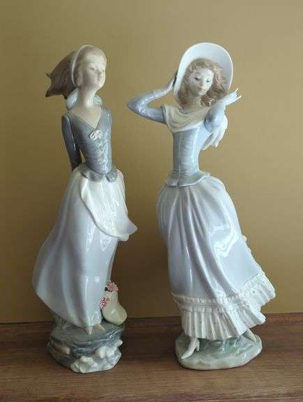 Lladro Lady Figurines, Qty 2