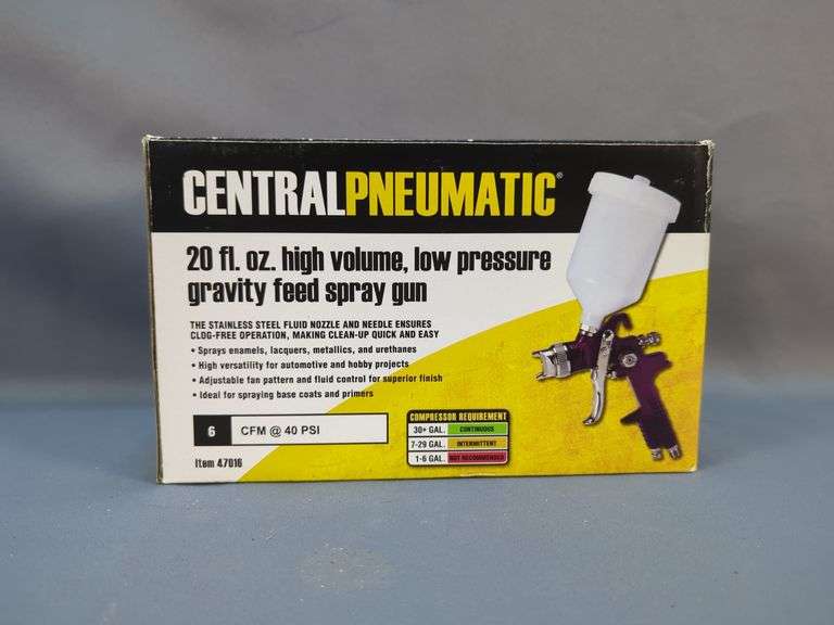 Central Pneumatic 20 fl. oz. Gravity Feed Spray Gun