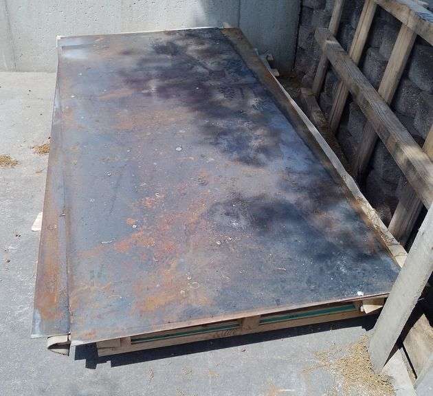 Steel Plates, Qty 2, 96" x 43" And Metal Sheets, Approx Qty 4