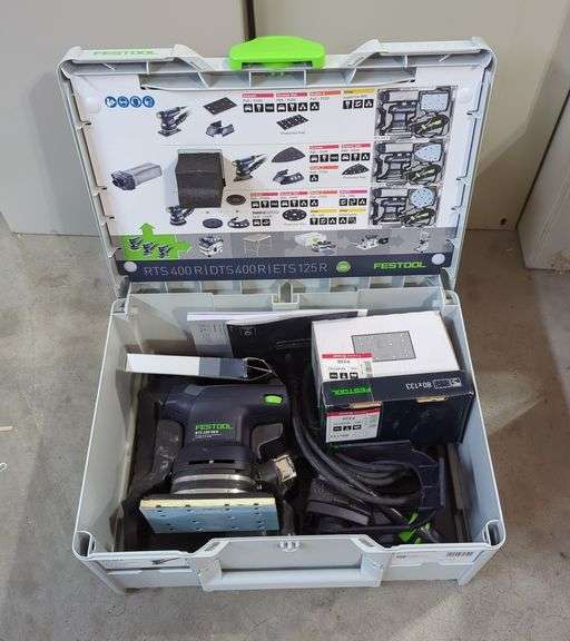 Festool Orbital Sander, Model RTS 400, with Systainer and Accessories
