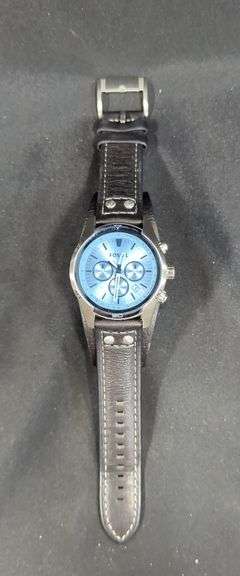 Men's Fossil Wrist Watch With Leather Band Marked CH-2564
