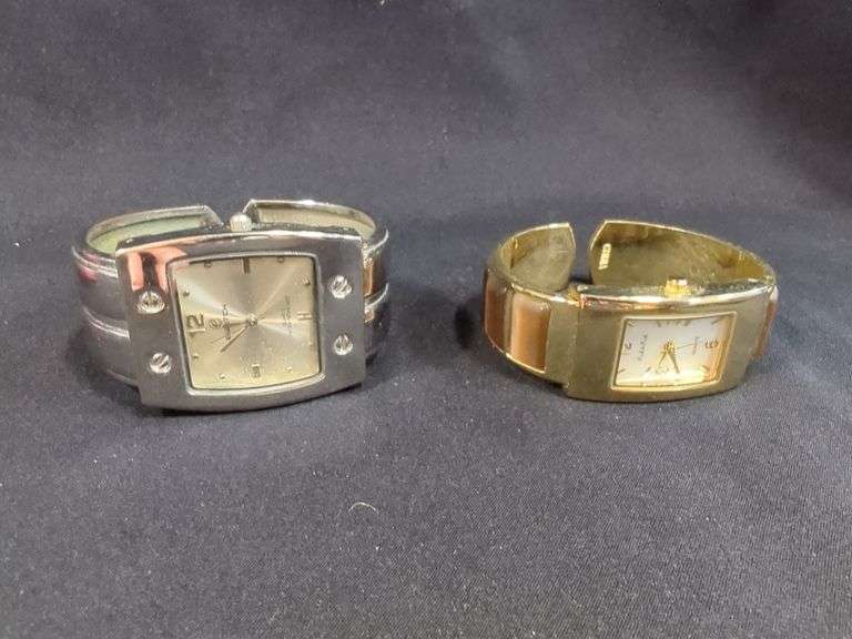 Ladies Cuff Wrist Watches, Including Geneva, Lily, and Ronica, Qty 8
