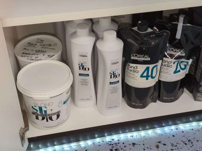Hair Salon Supplies Including Developer, Mixing Bowls, Applicator Tools And More