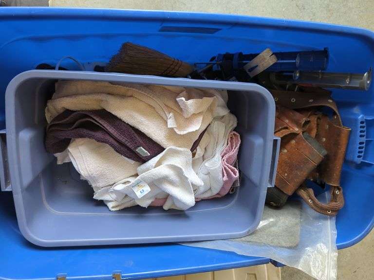 Tools and Supplies In Storage Tote