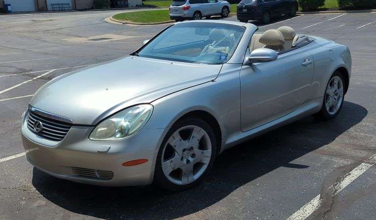 2004 Lexus SC430 Convertible Car, VIN# JTHFN48Y940060490, Miles Showing On Odometer 243,449, Kansas Title, See Details For Video