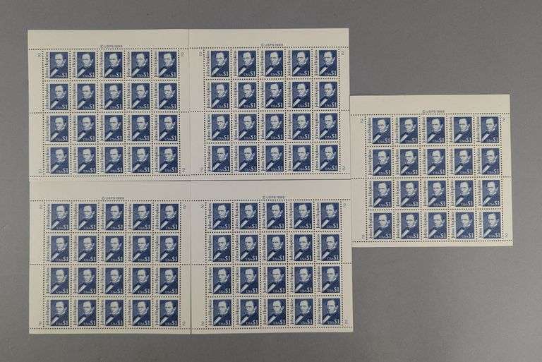 1989 Johns Hopkins $1 US Postage Stamp Sheets