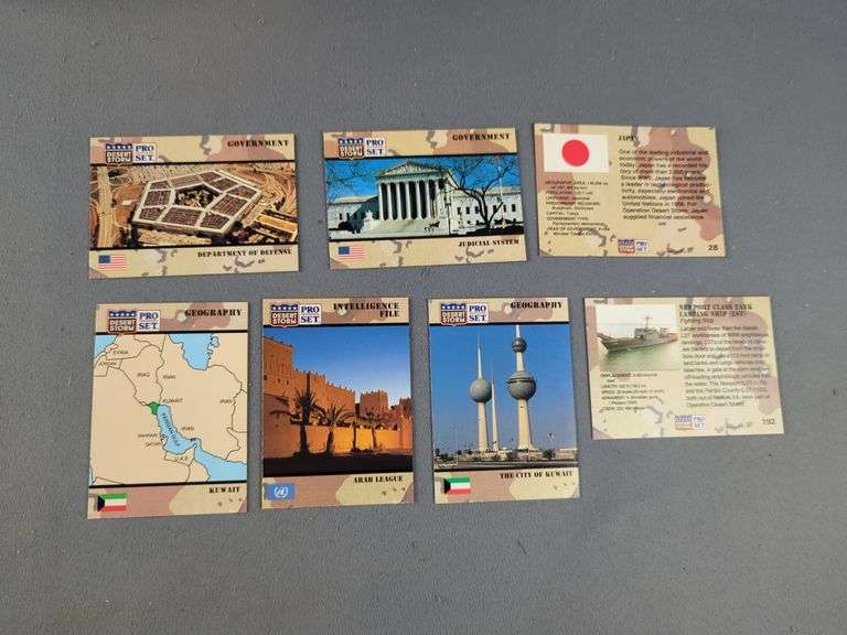 Topps And ProSet Desert Storm Cards