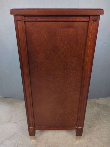 Finished Cabinet with Ribbed Glass Door