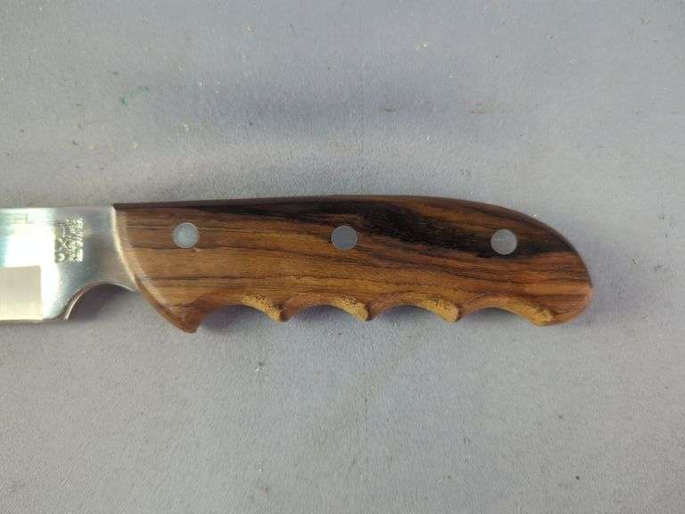 MX-1 Fixed Blade Hunting Knife, 5.5" Blade, In Leather Sheath