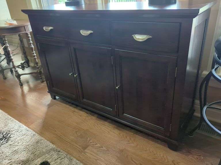 Wood Buffet with Drawers and Cabinet Storage