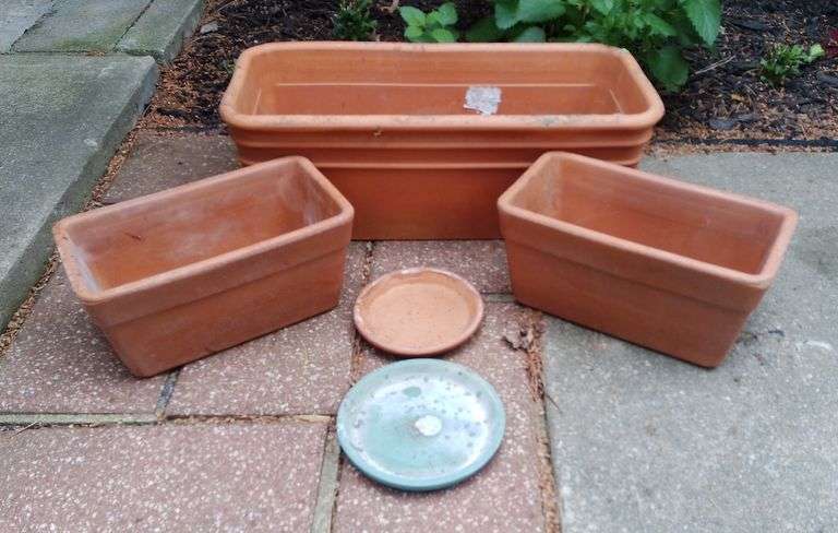 Terracotta Clay Planters with Saucers