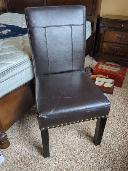 Upholstered Dining Chair with Ottoman