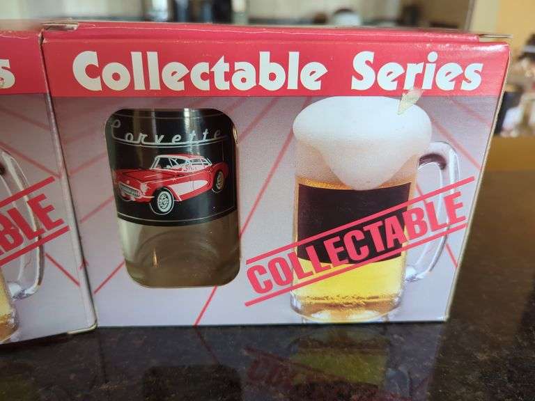 Corvette Collectible Series Beer Mugs, Qty 2