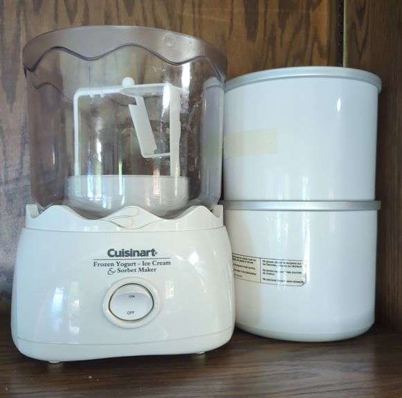 Cuisinart Frozen Yogurt, Ice Cream & Sorbet Maker with Extra Freezer Bowls
