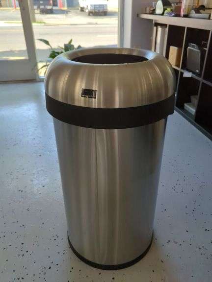Simplehuman Stainless Steel Commercial Trash Cans, Qty 3