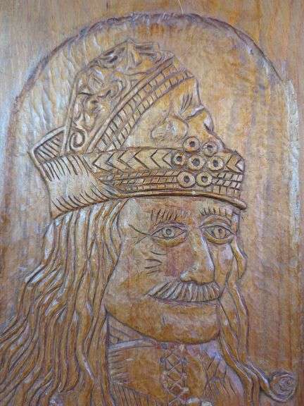 Vlad the Impaler Carved Wood Plaque