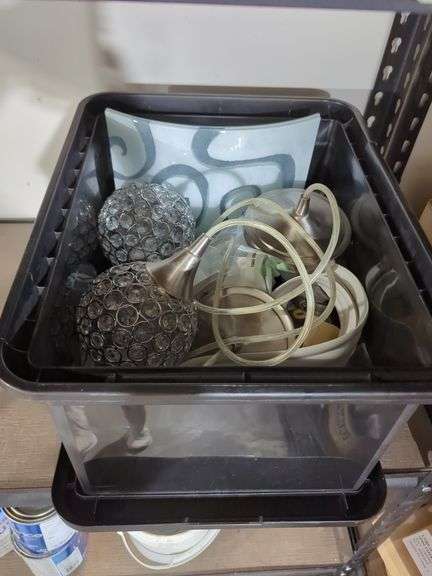 Crystal Globe Light Fixtures, Qty 2, Glass Plate, and Assorted Hardware