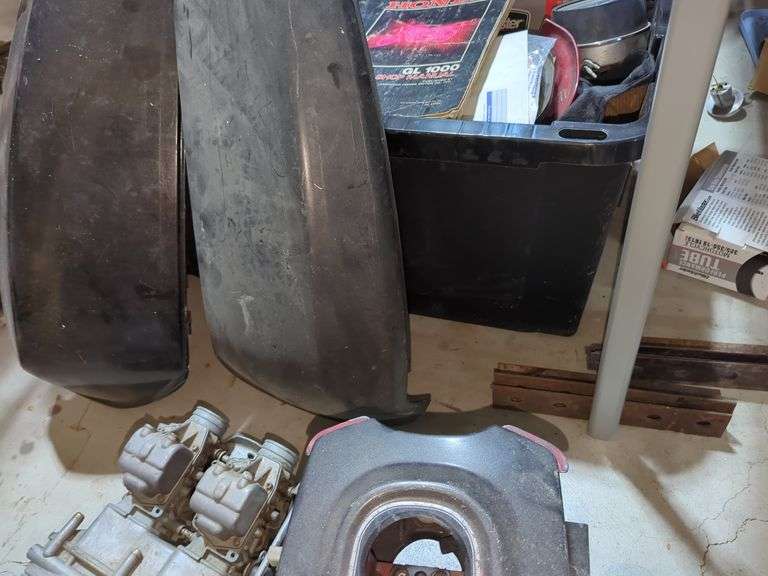 1975 Honda GL1000 Motorcycle, VIN GL11011122, Mileage Showing On Odometer 9146, Missouri Title, Including Various Motorcycle Parts, Speedometers, Tachometer, Carburetors, Fenders, Brake Pads And More,