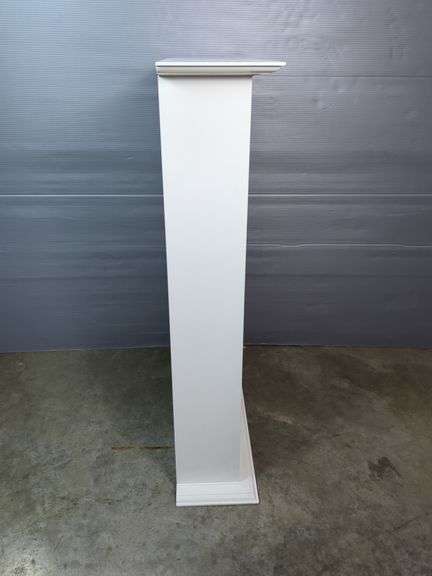 Painted Wood Display Shelf with Sections
