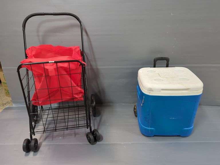 Igloo Ice Cube Cooler And Rolling Shopping Cart