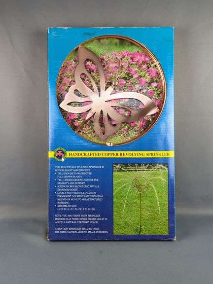 WaterPro Handcrafted Copper Revolving Butterfly Sprinkler