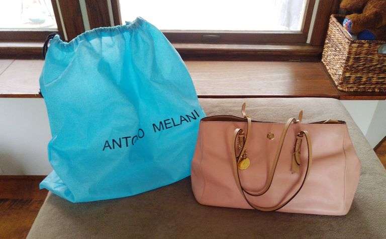 Antonio Melani Leather Tote Bag with Dust Bag