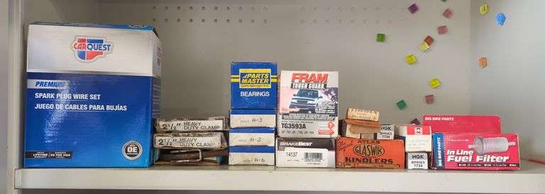 Auto Parts Assortment, Brands Including CarQuest, Parts Master, Fram, and More