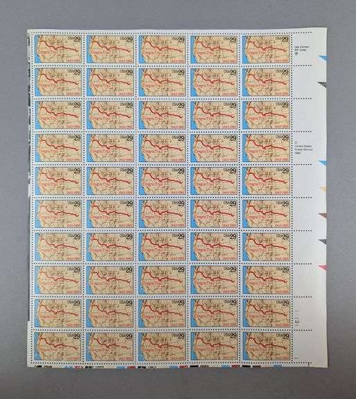 US Postage Stamps: Oregon Trail 29 Cent Sheets