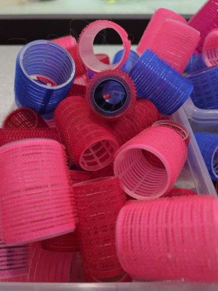 Velcro Hair Curlers And Plastic Rollers, Various Sizes