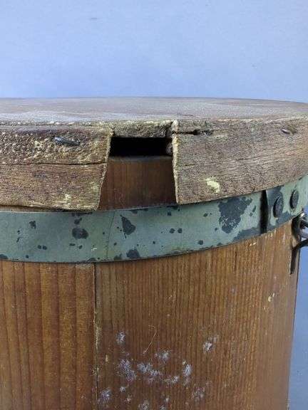 Wooden Cheese Bucket with Lid and Handle