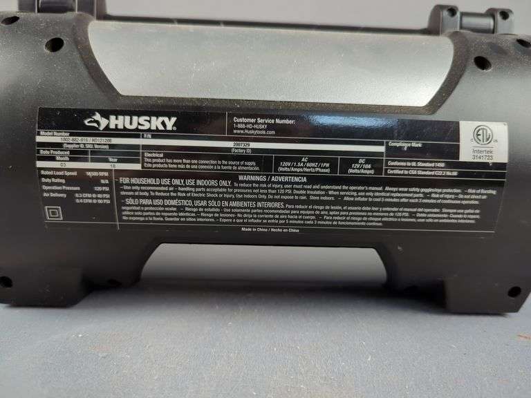 Automotive Emergency Kit with Husky Inflator, Jumper Cables, and More