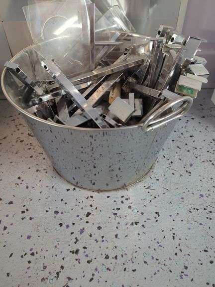 Retail Display Fixture Arms, Contents Of Bucket