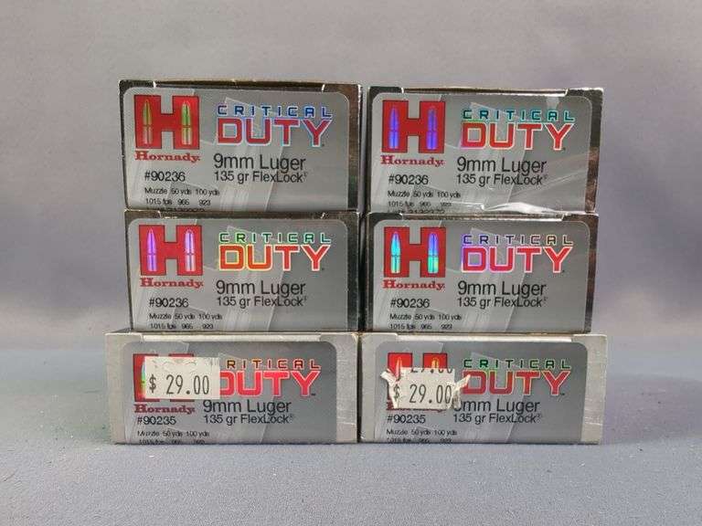 Hornady Critical Duty 9mm Luger Ammo, Approx 200 Rds, Local Pickup Only
