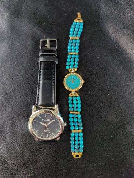 Two Wrist Watches: Eiger Typ J432 and Redre Turquoise Design Ladies Watch, Unknown Working Order